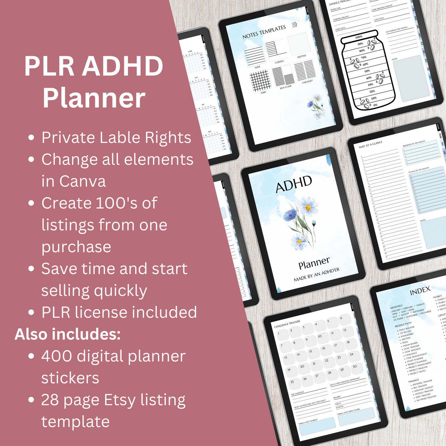PLR ADHD Planner
