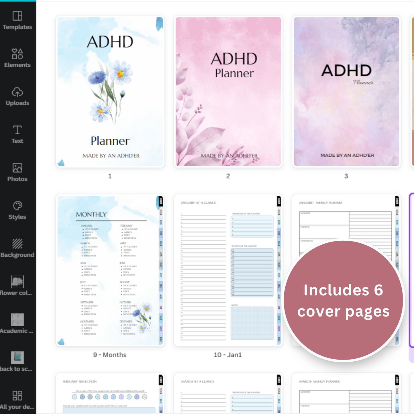 PLR ADHD Planner