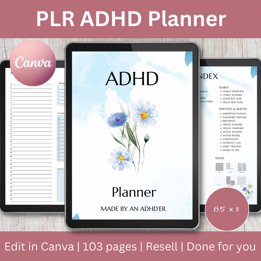 PLR ADHD Planner