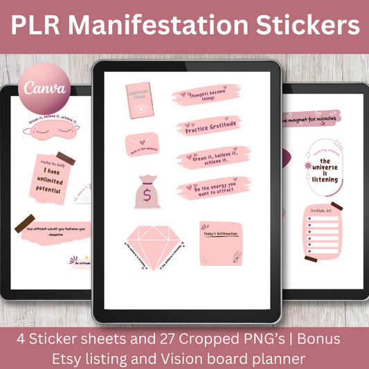 PLR Manifestation Stickers