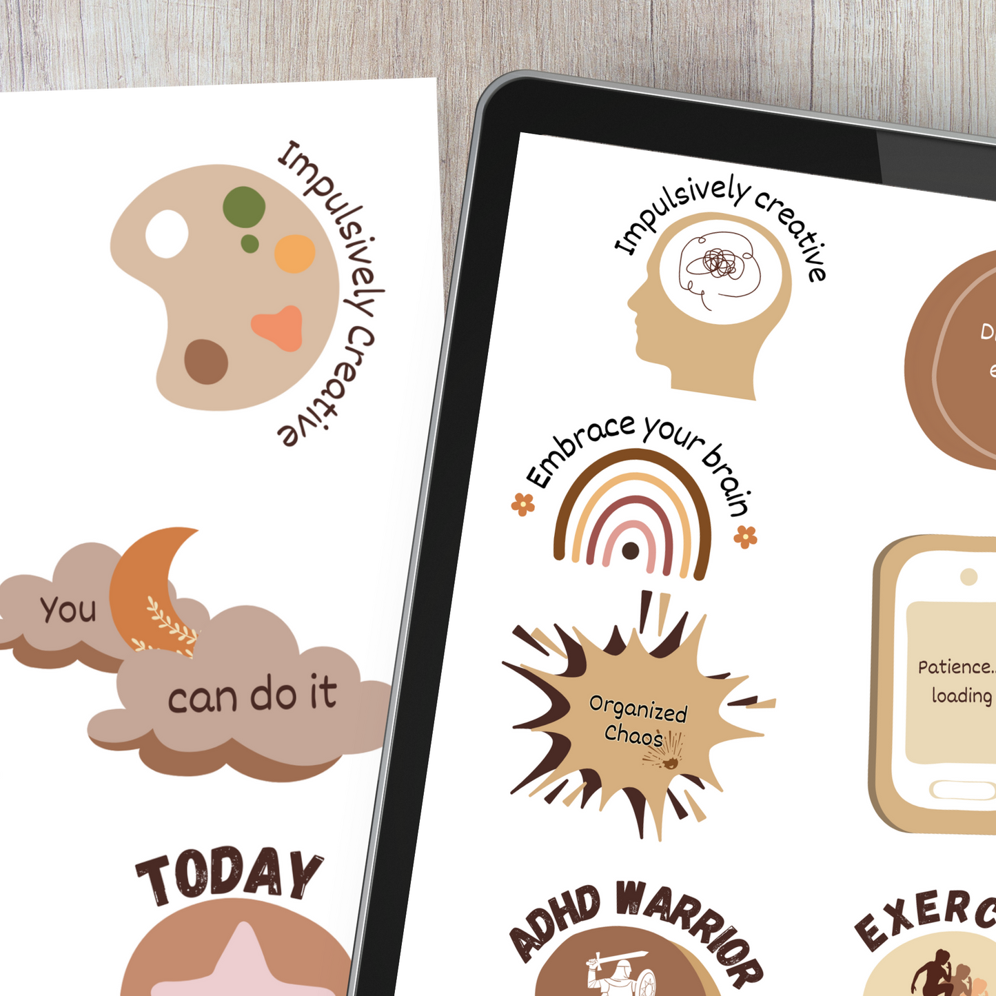 PLR ADHD Digital Stickers